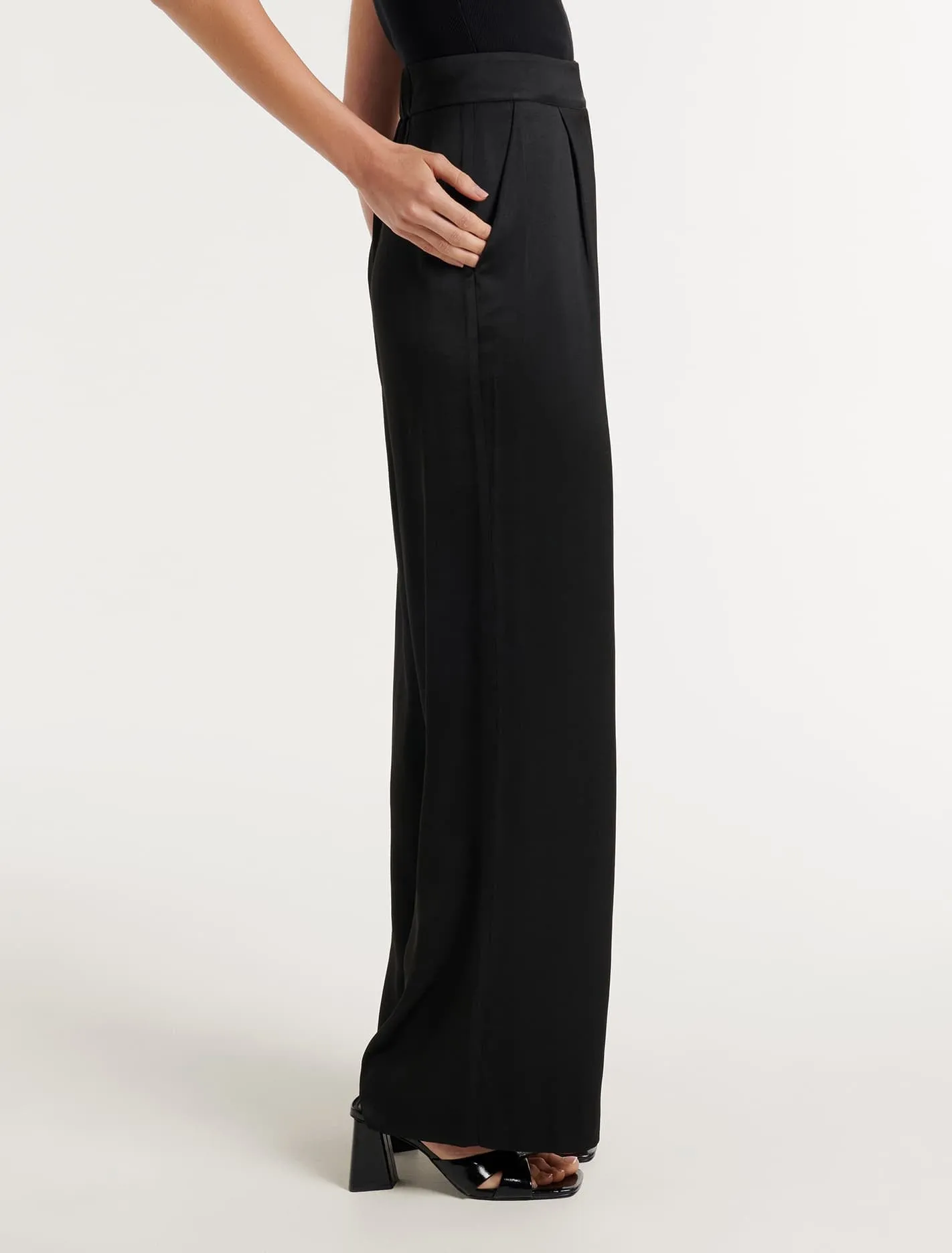 Alora Satin Wide Leg Pants