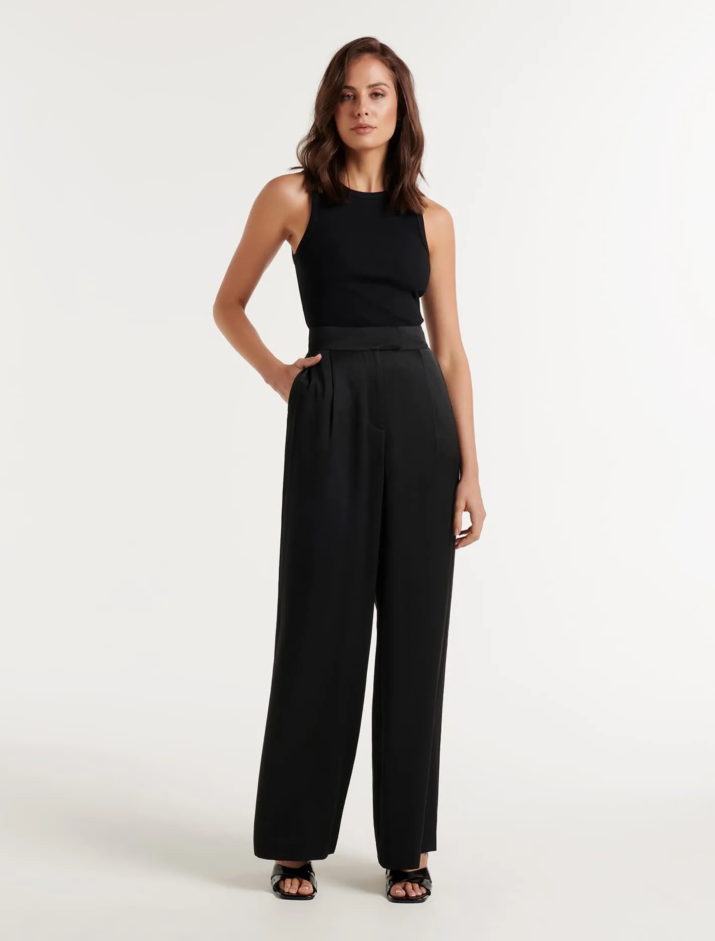 Alora Satin Wide Leg Pants