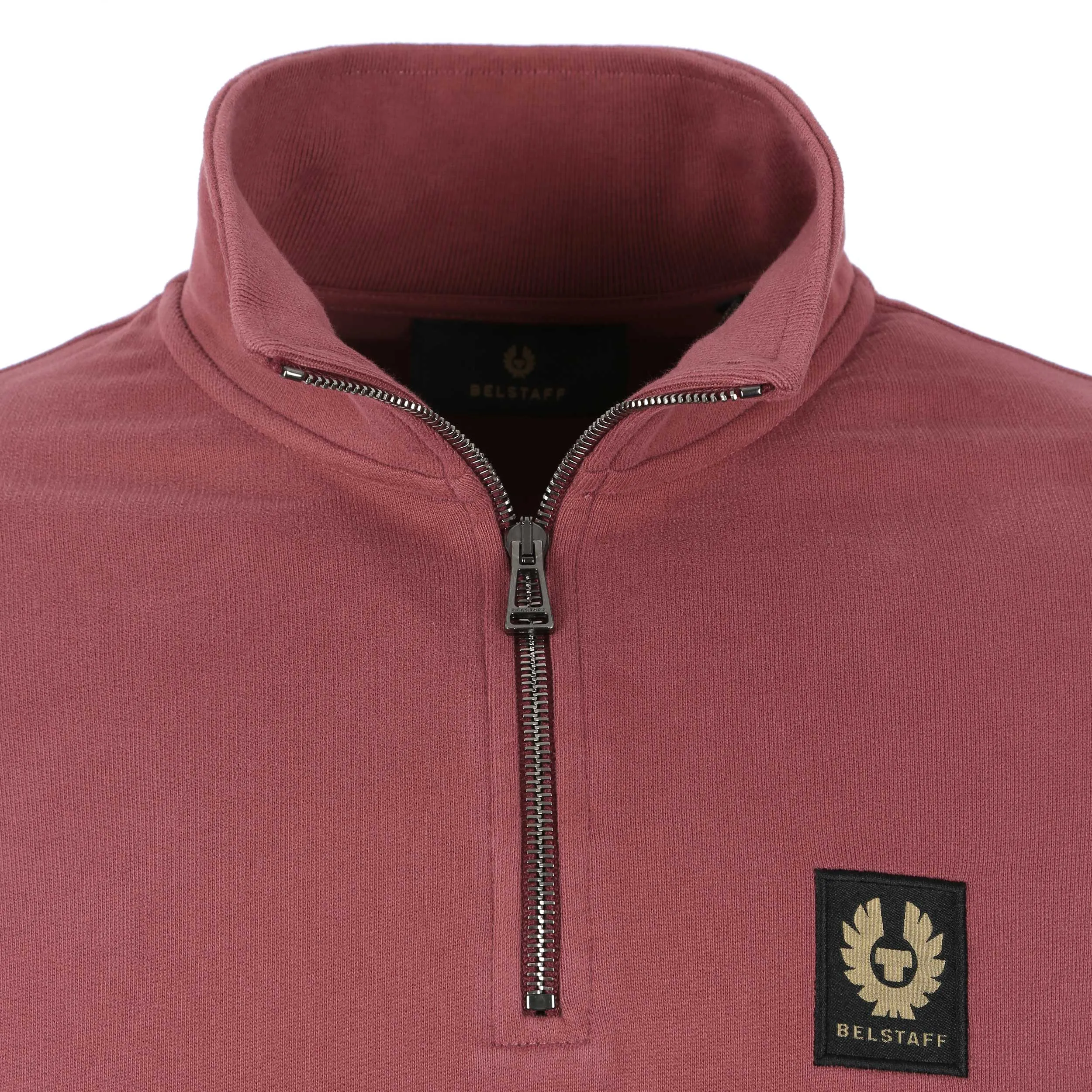 Belstaff Quarter Zip Sweat Top in Mulberry