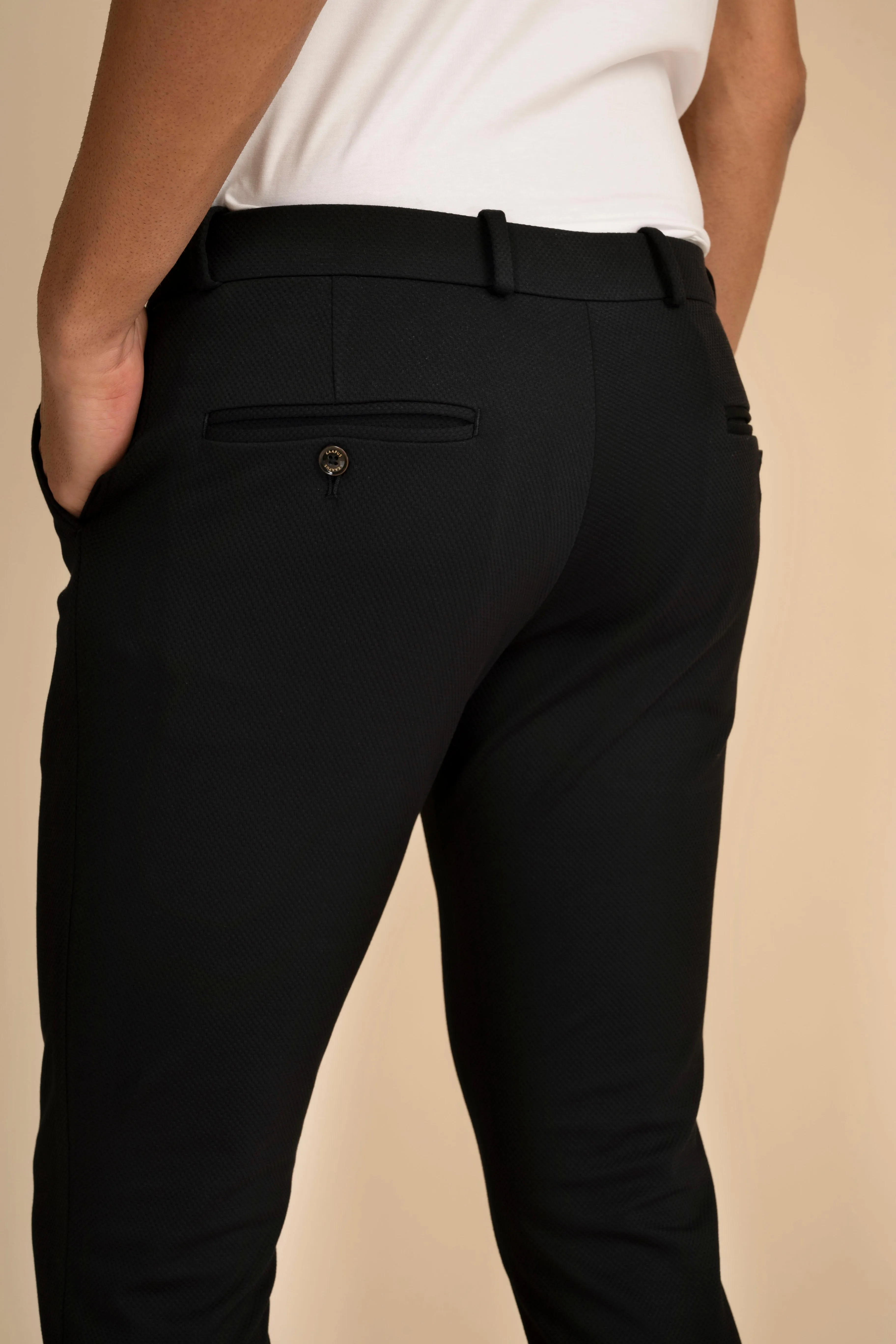 Black 4 Way Stretch Panda Pants