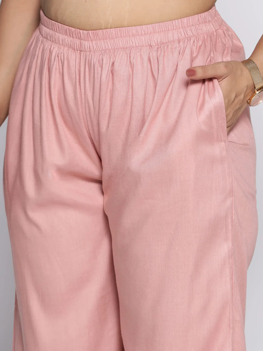 Blush Rayon Culottes