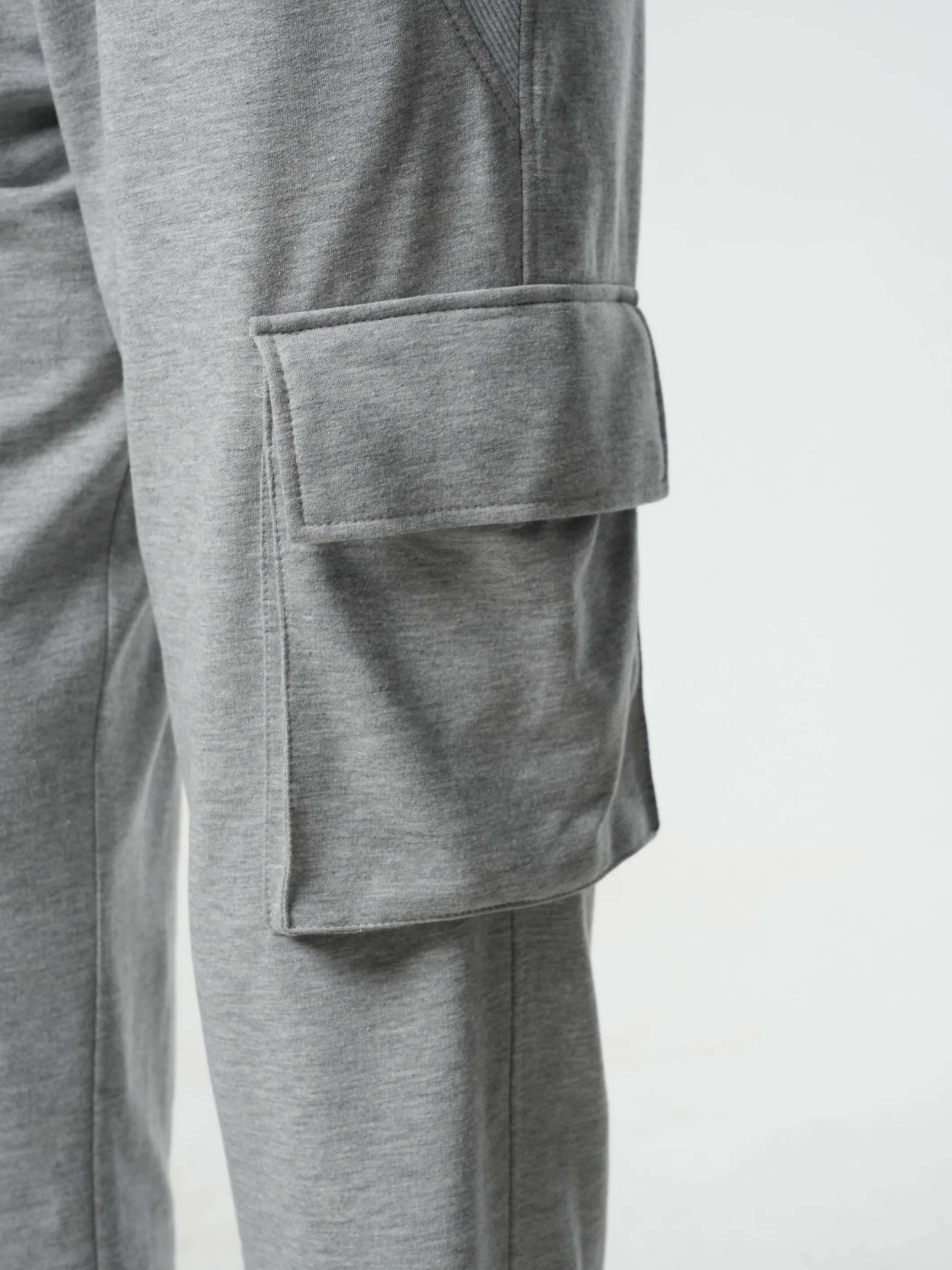 Casual Cargo Pants In Gray