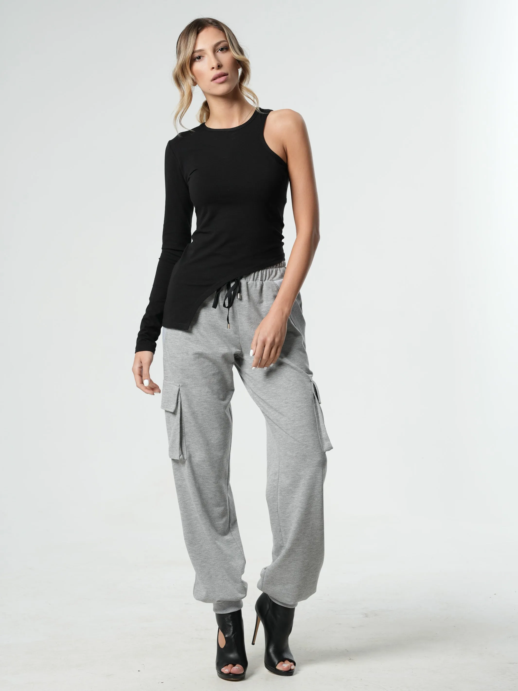 Casual Cargo Pants In Gray