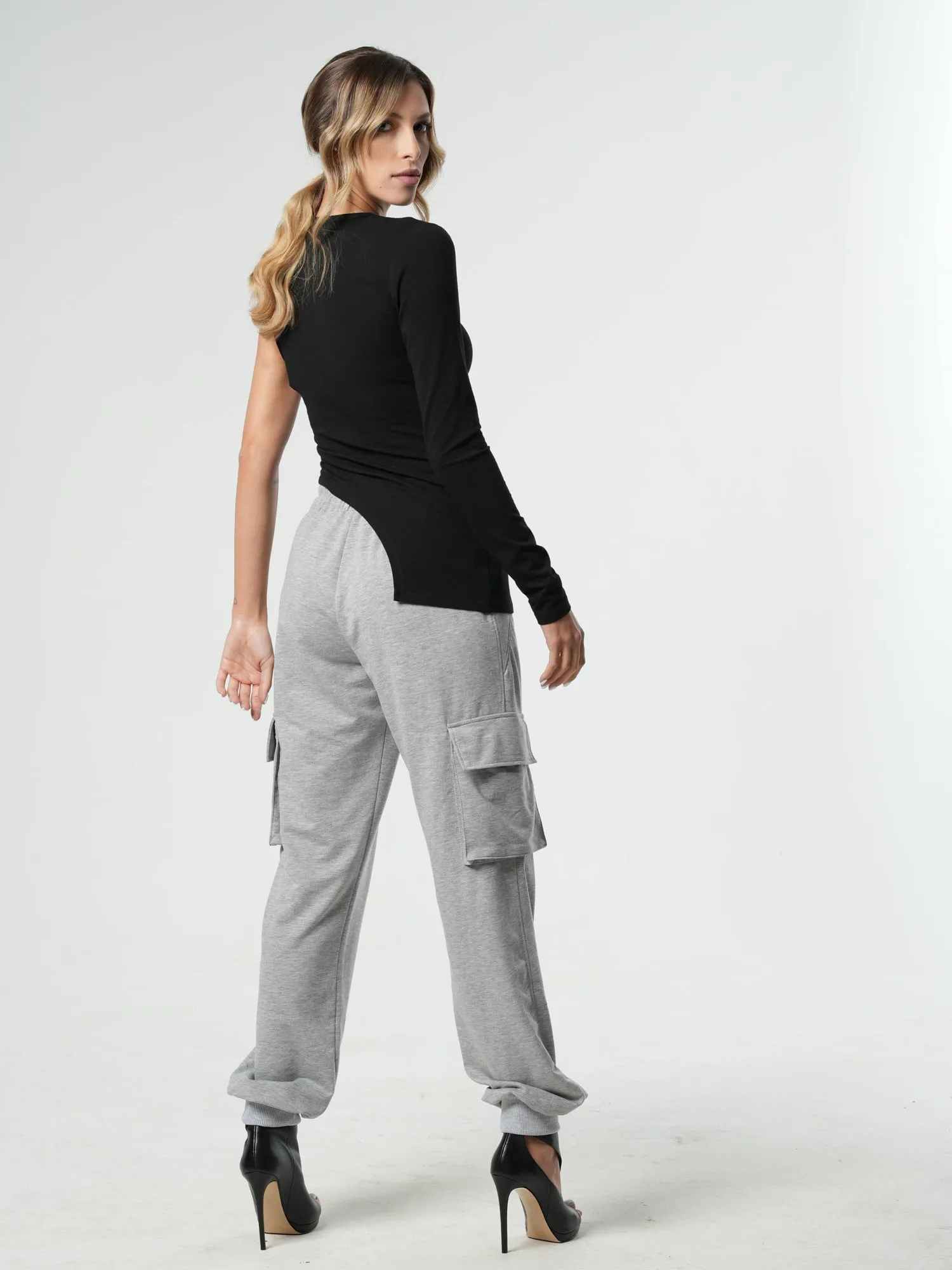 Casual Cargo Pants In Gray