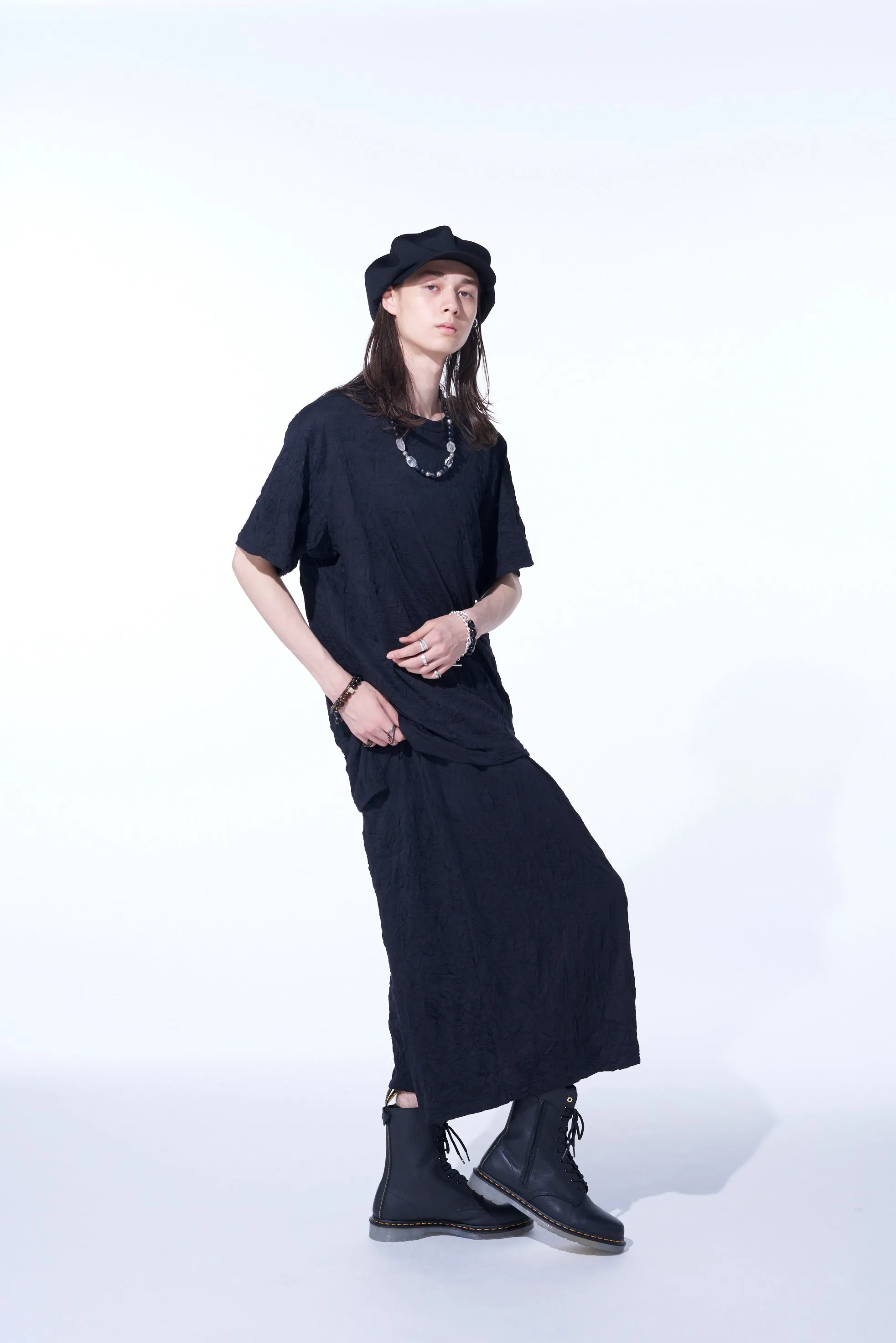 CATCH-WASHER FINISH COTTON JERSEY CULOTTE PANTS