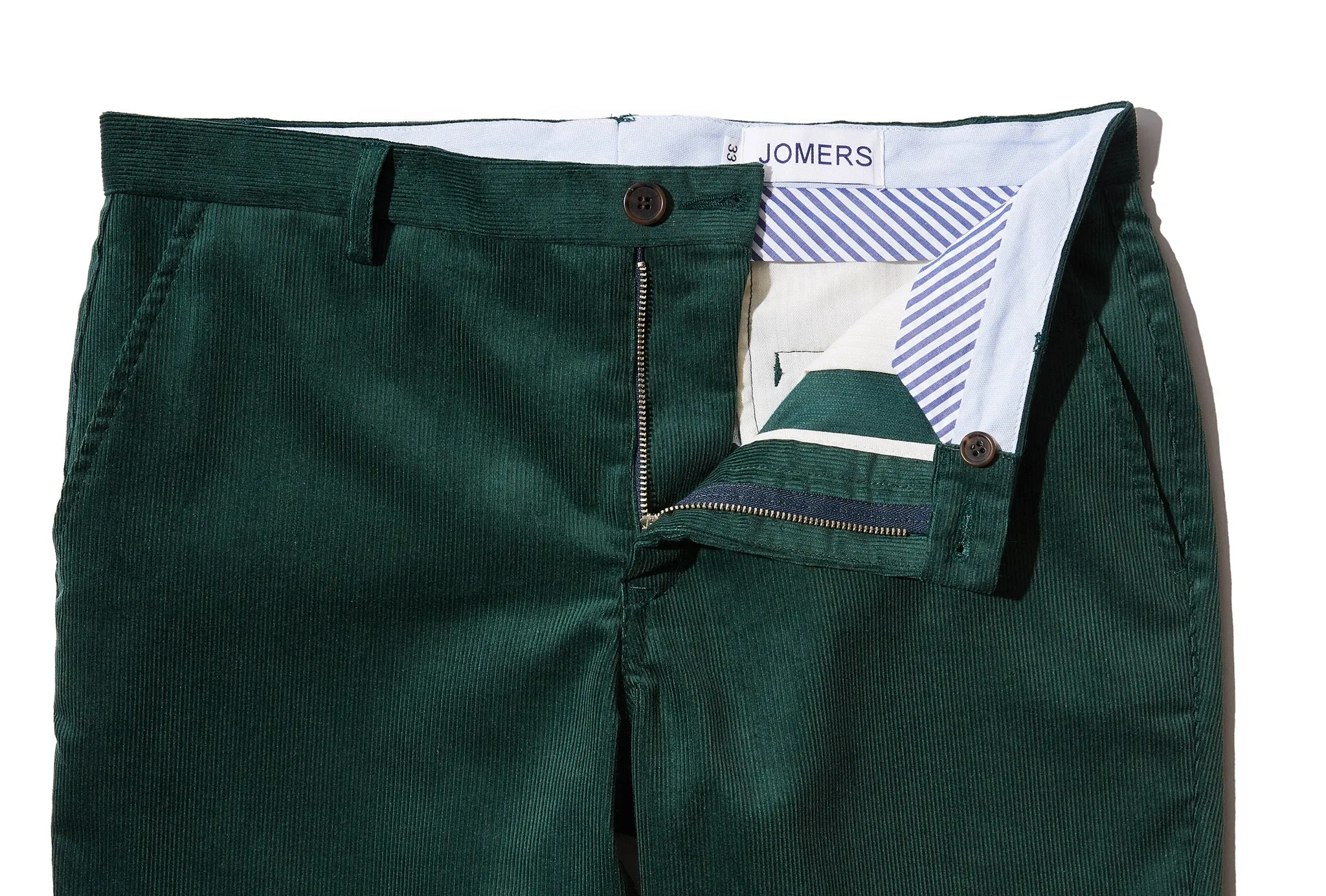 Clancy (Slim) - Hunter Green Corduroy Chino