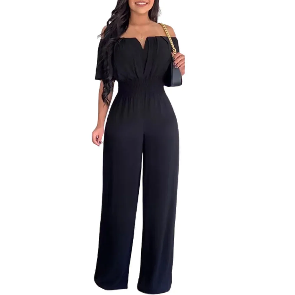 Classy Off-Shoulder High Waist Jumpsuit