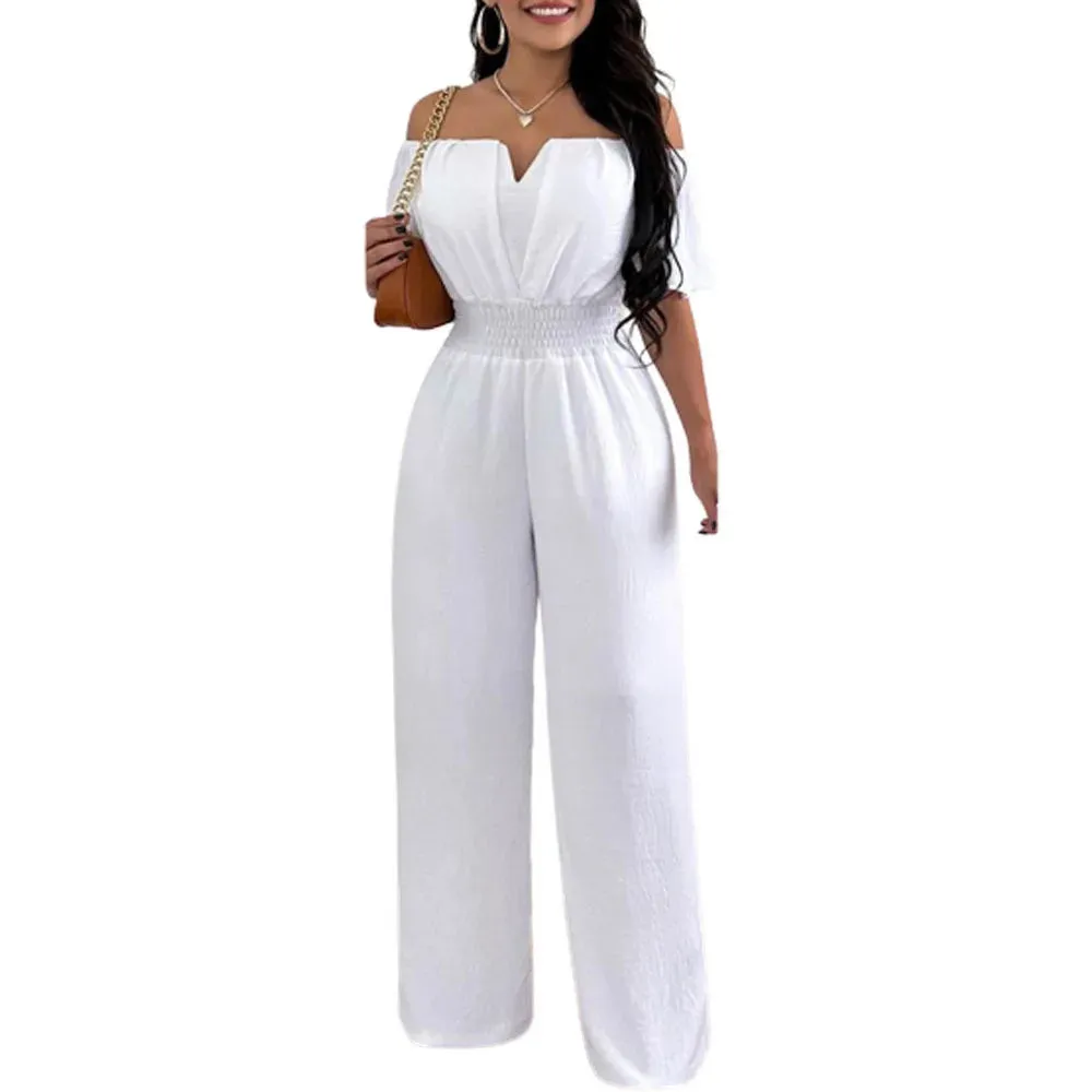 Classy Off-Shoulder High Waist Jumpsuit