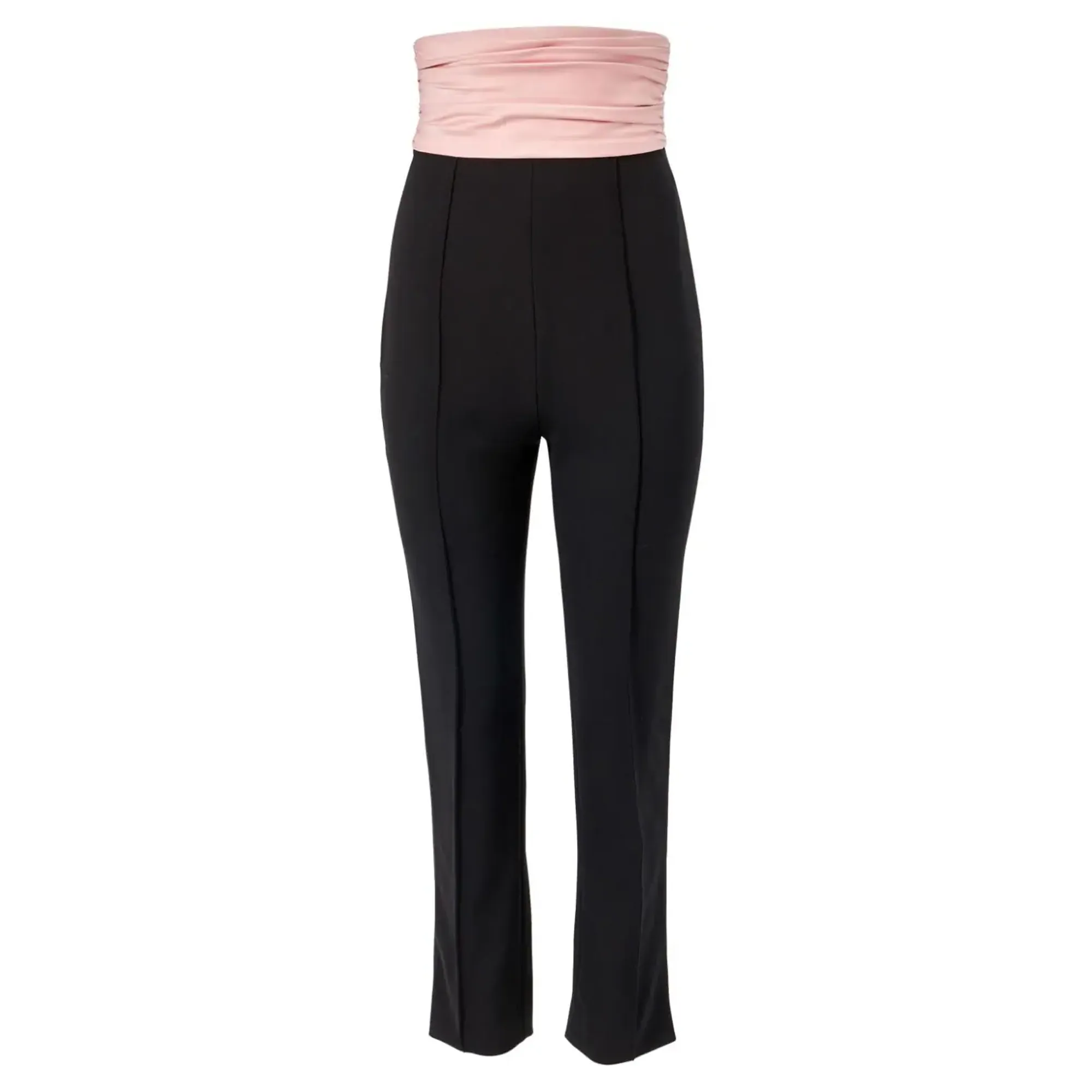 Cummerbund-Detail High-Waist Skinny Pants