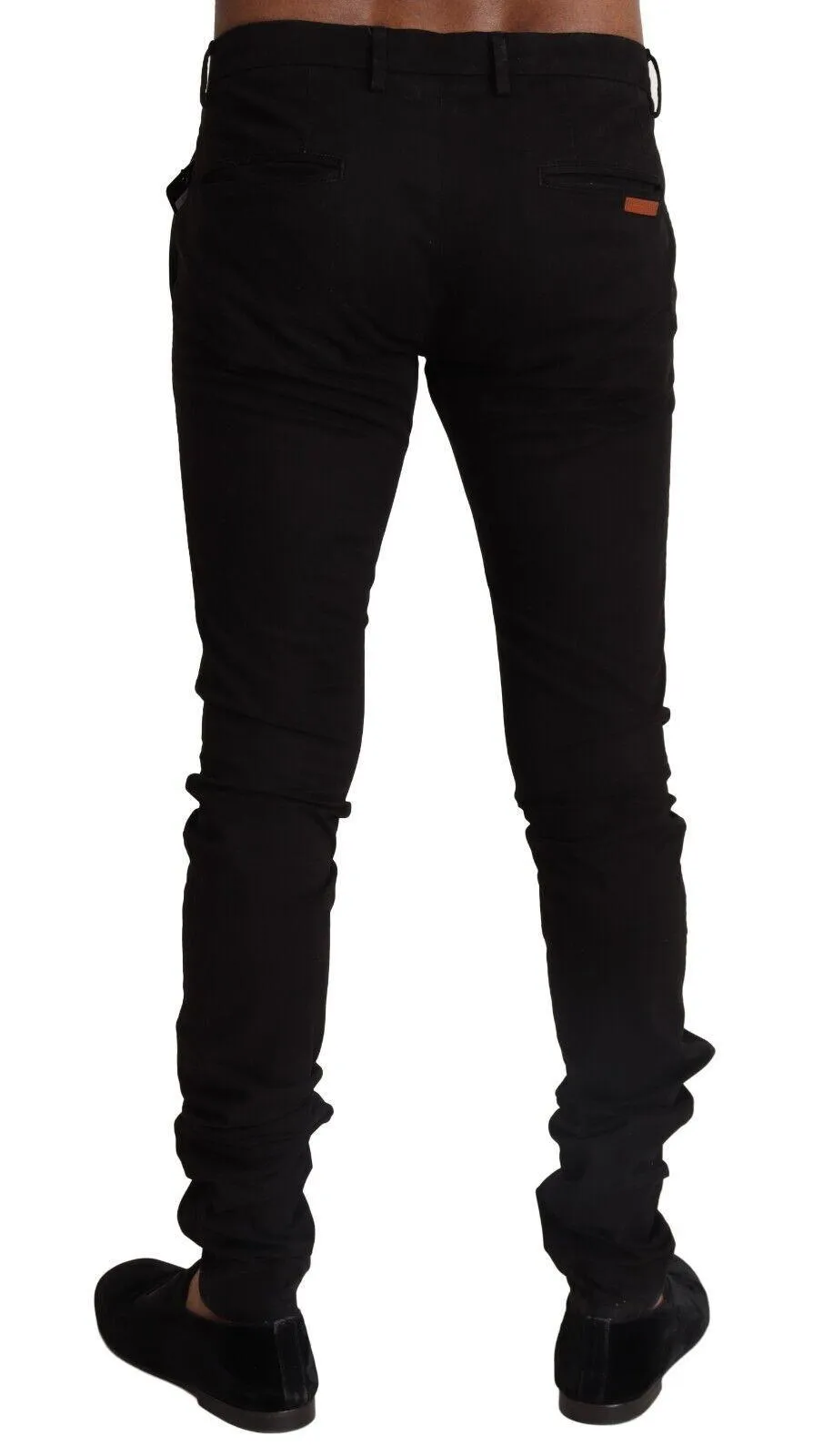 Dolce & Gabbana Black Cotton Stretch Slim Fit Skinny Pants