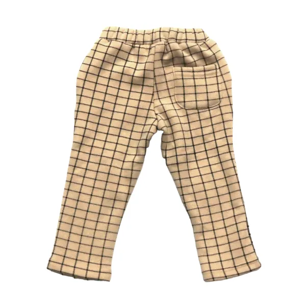 Elastic Checked Pant w/ Knee Patch