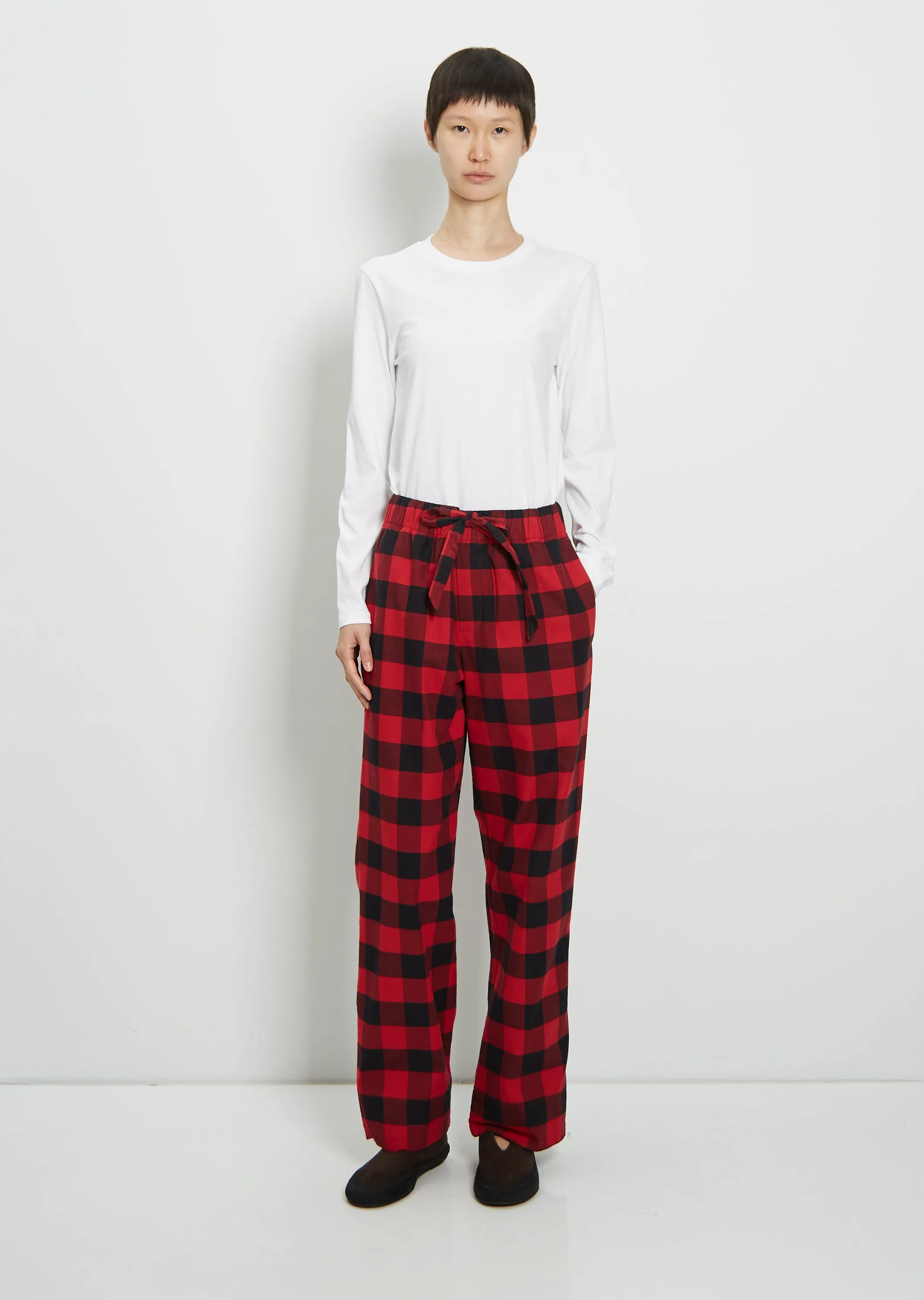 Flannel Pyjamas Pants — Red Gingham