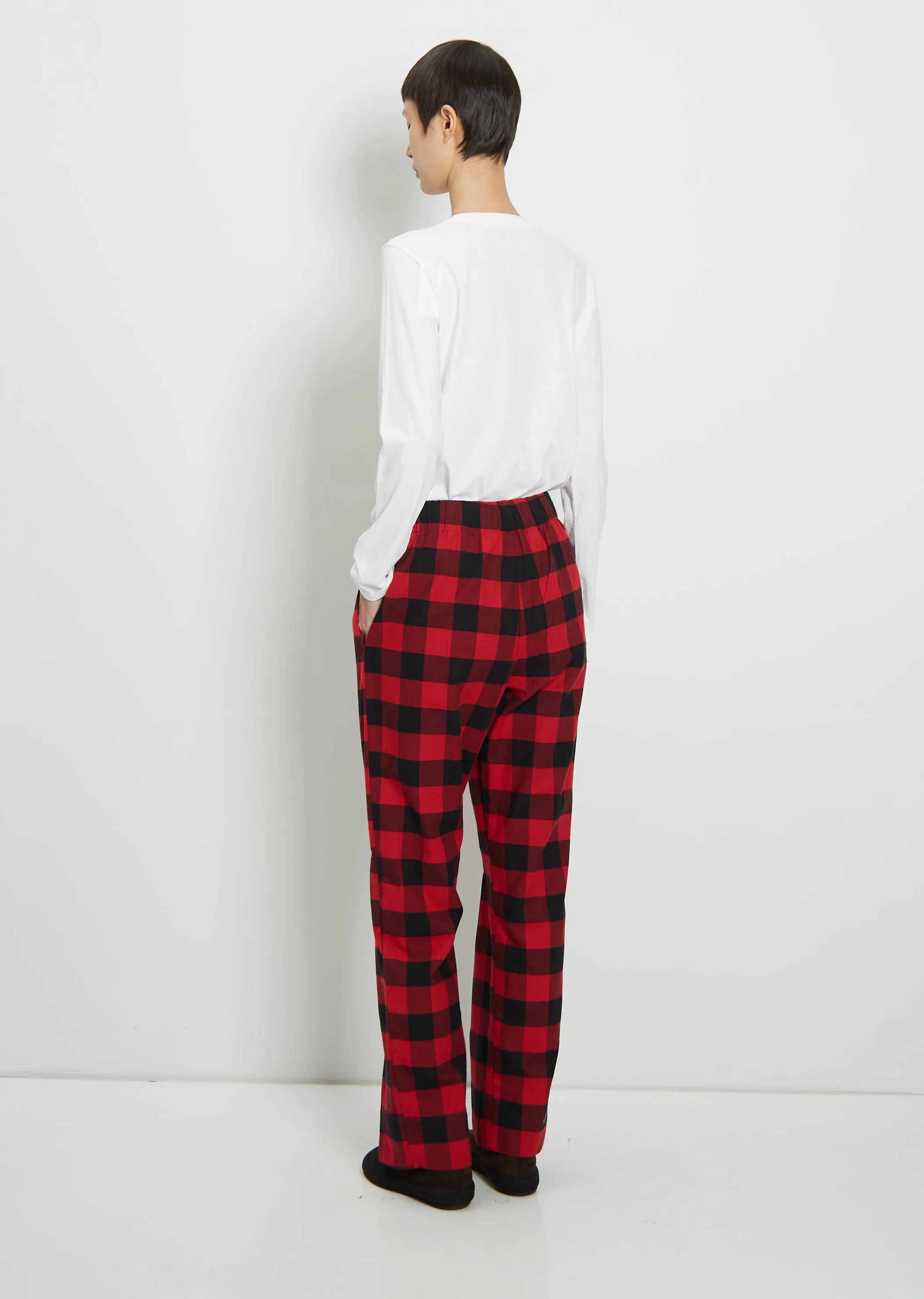 Flannel Pyjamas Pants — Red Gingham