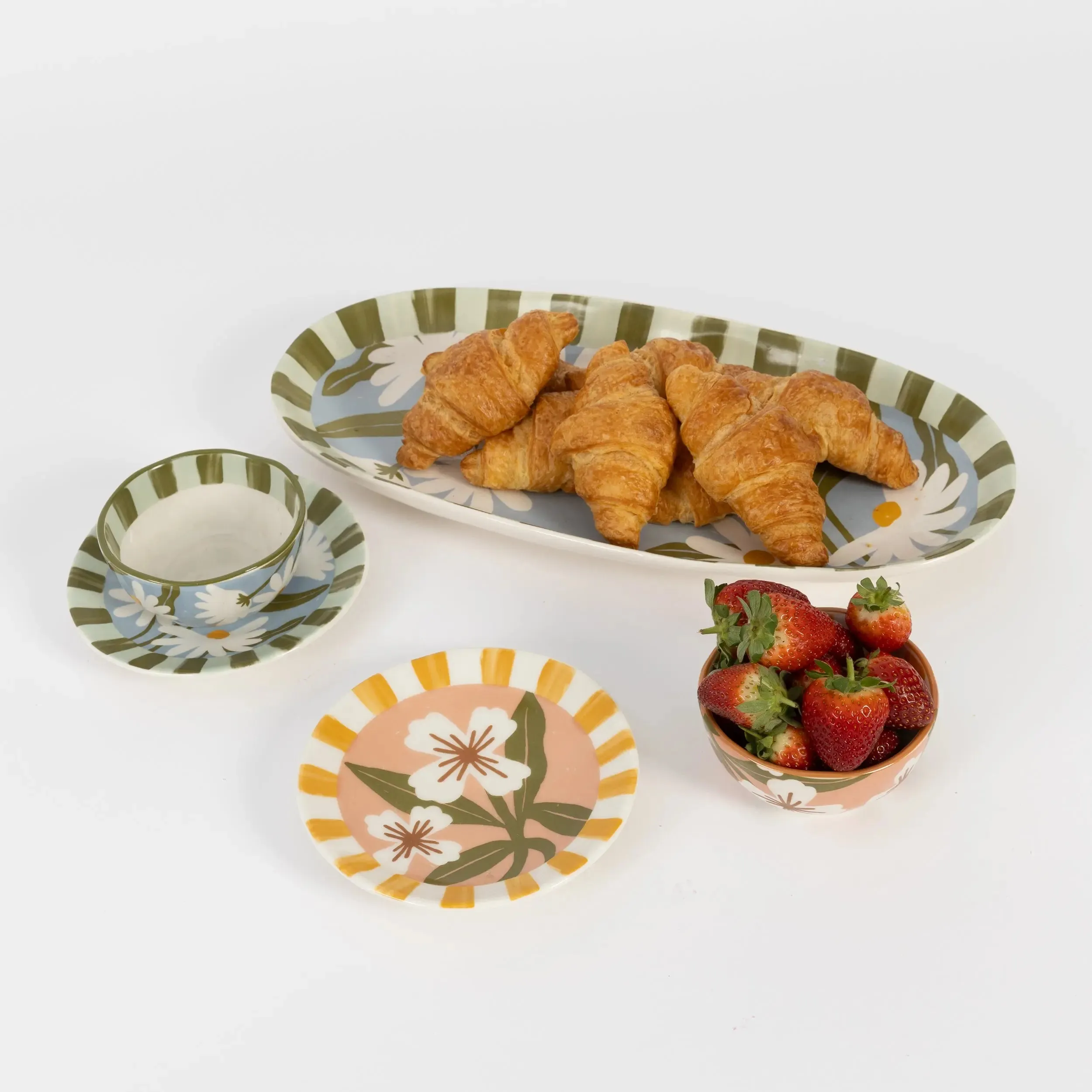 Fleur Ceramic Serving Tray