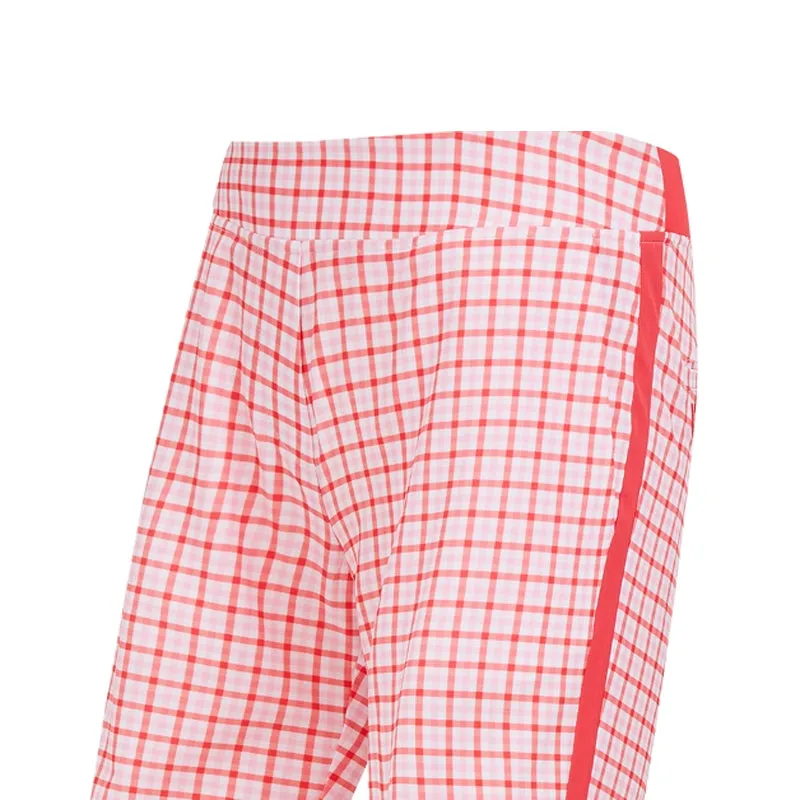 FOOTJOY Gingham Lightweight Women's Cropped Pants (Pink/Red)