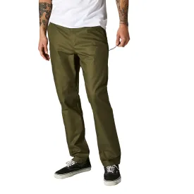 Fox Racing  Mens Fatigue Green Essex Stretch Pants DWR Coated Classic Chino Style -