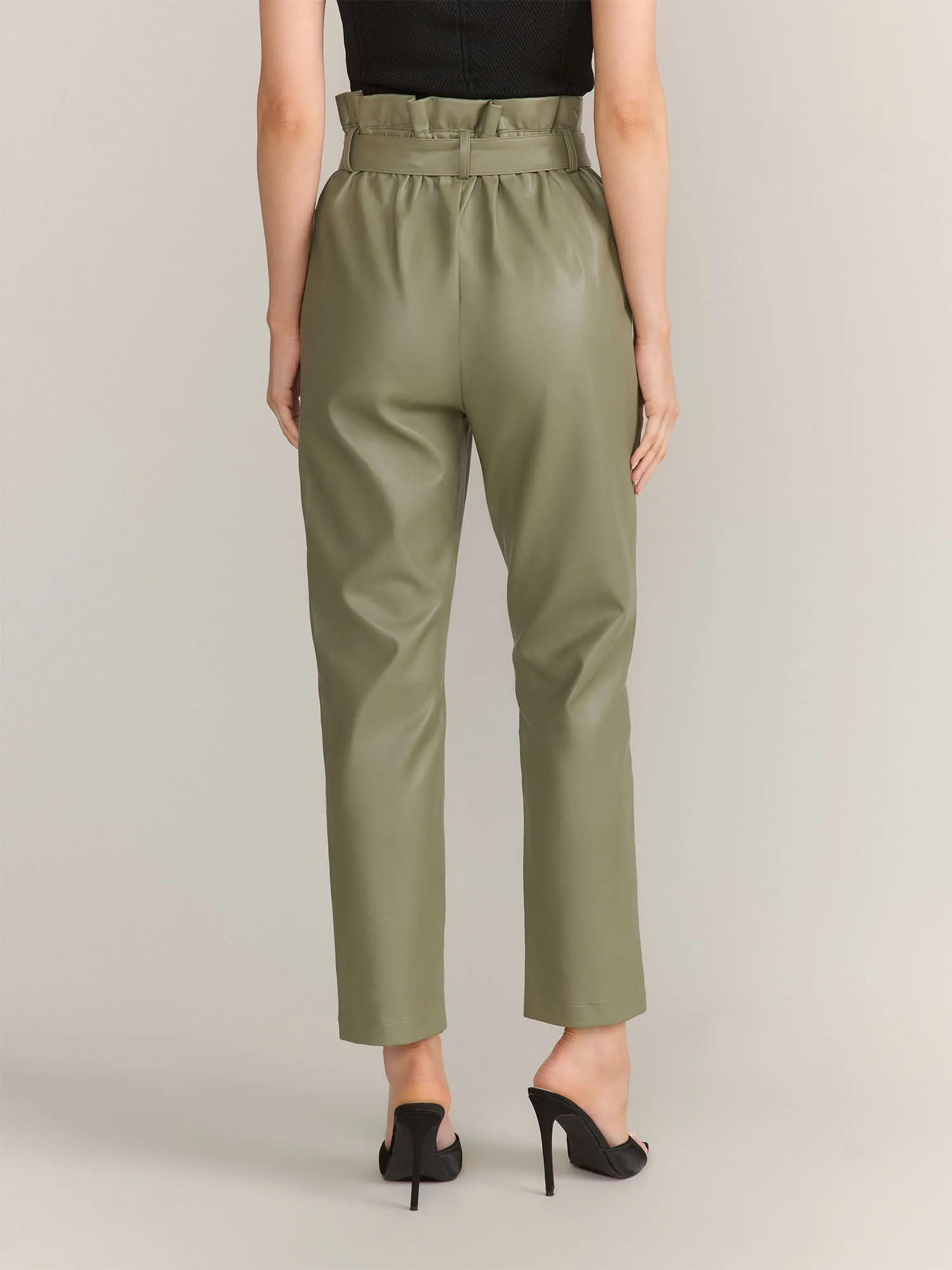 Gilli Belted Faux Leather Tapered Pant - Brands We Love