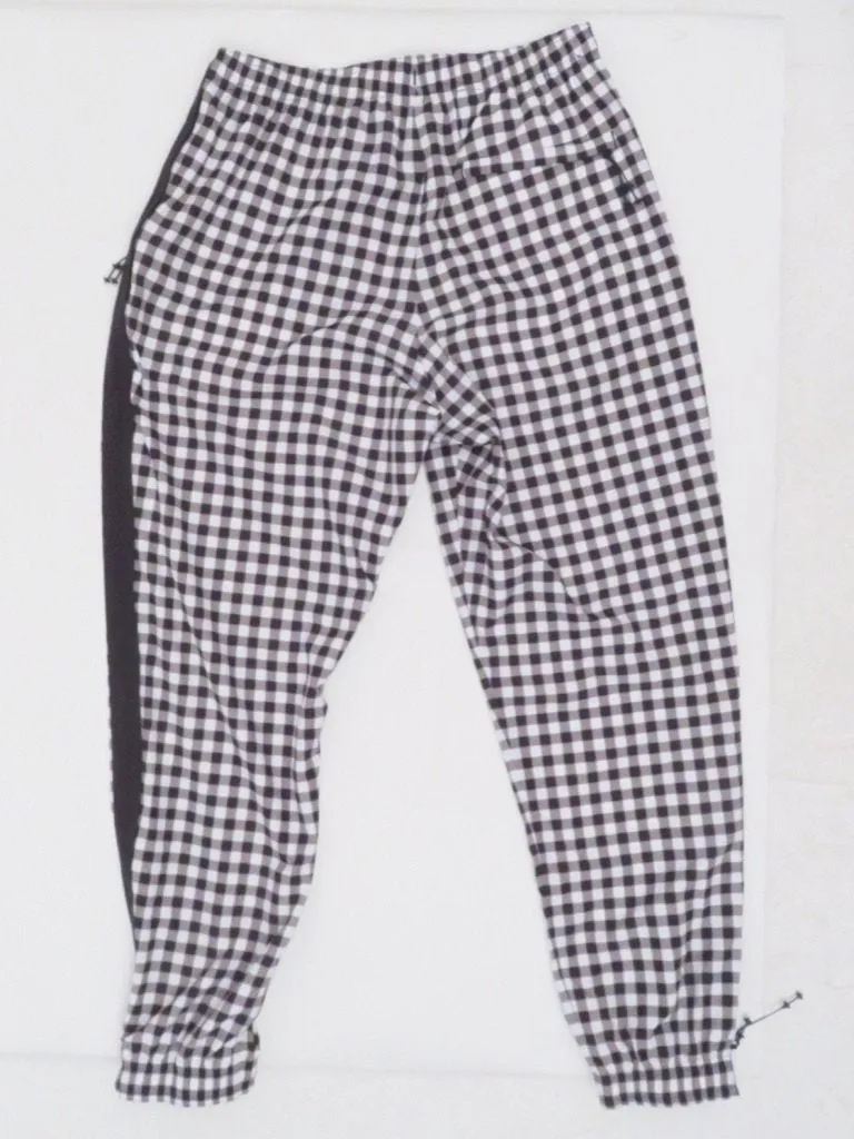 gingham track pants