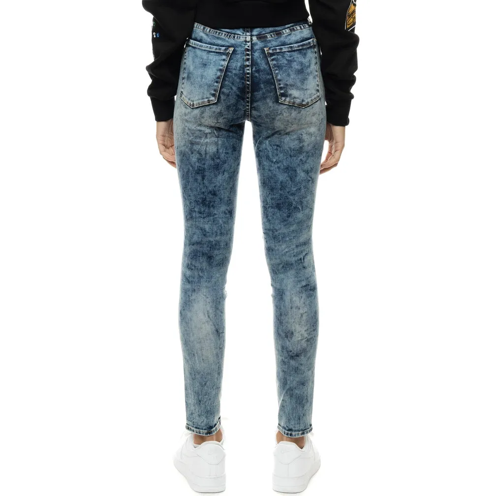 High Rise Super Skinny Moto Jeans - Fairfax Blue