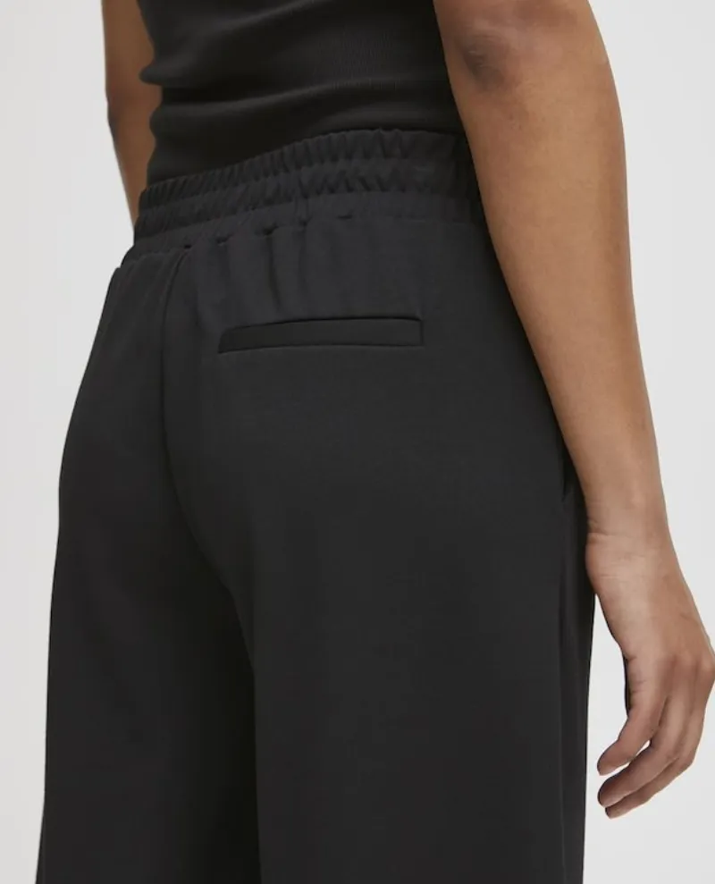 Ichi Kate Black Wide Leg Trousers