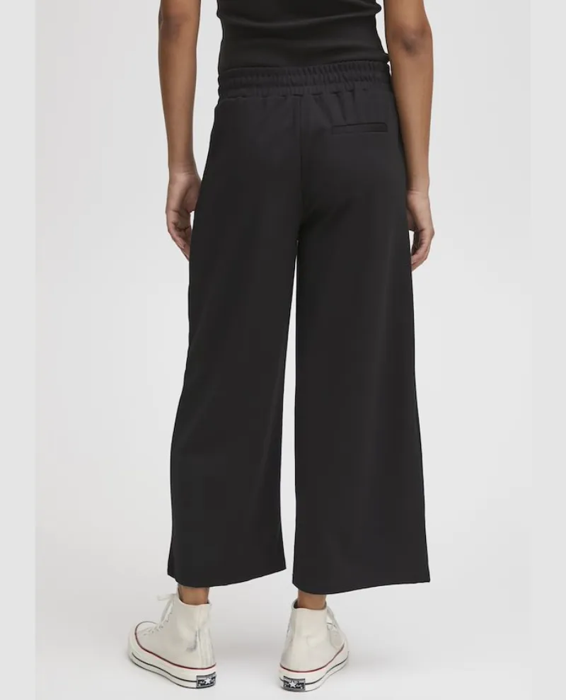 Ichi Kate Black Wide Leg Trousers