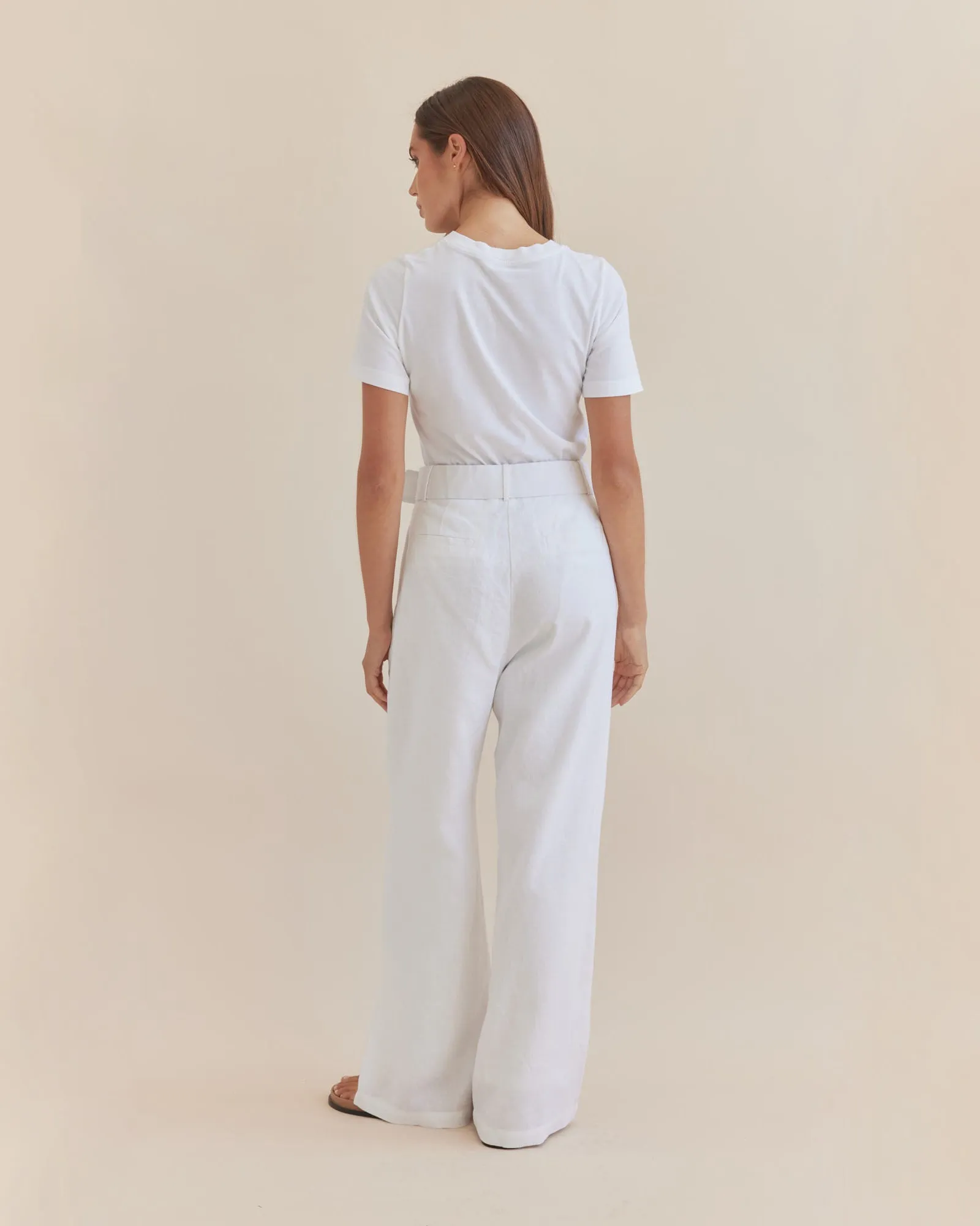 Katrina Linen Pant - Ivory