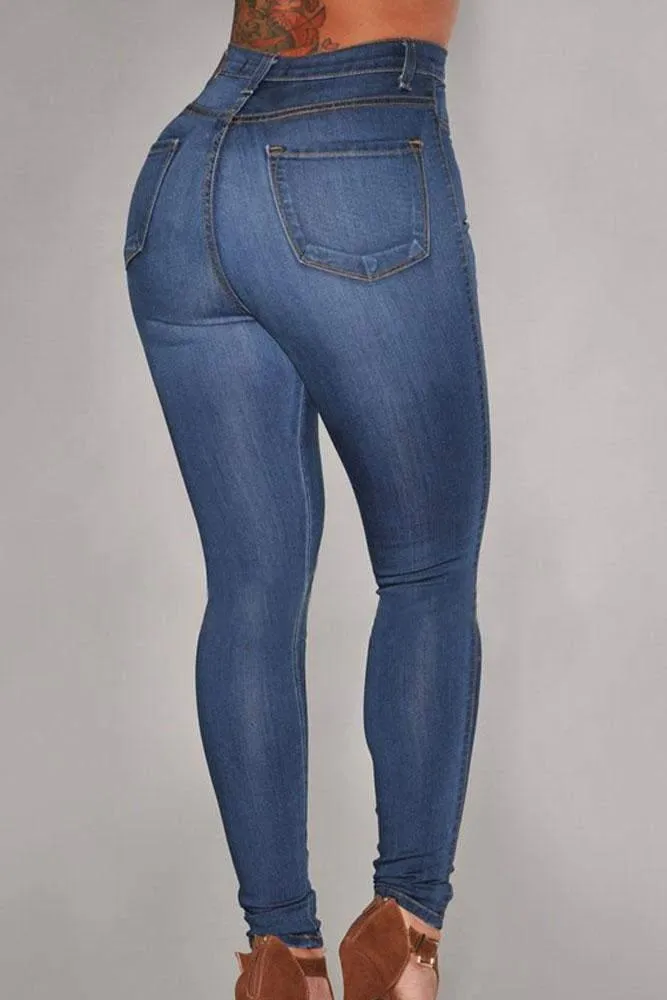 Ladies High-Waist Stretch Jeans