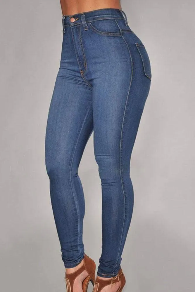 Ladies High-Waist Stretch Jeans