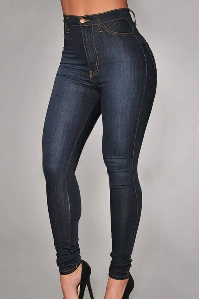 Ladies High-Waist Stretch Jeans