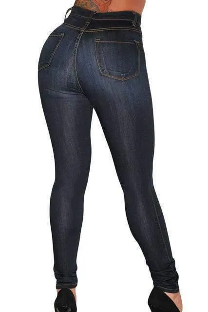 Ladies High-Waist Stretch Jeans