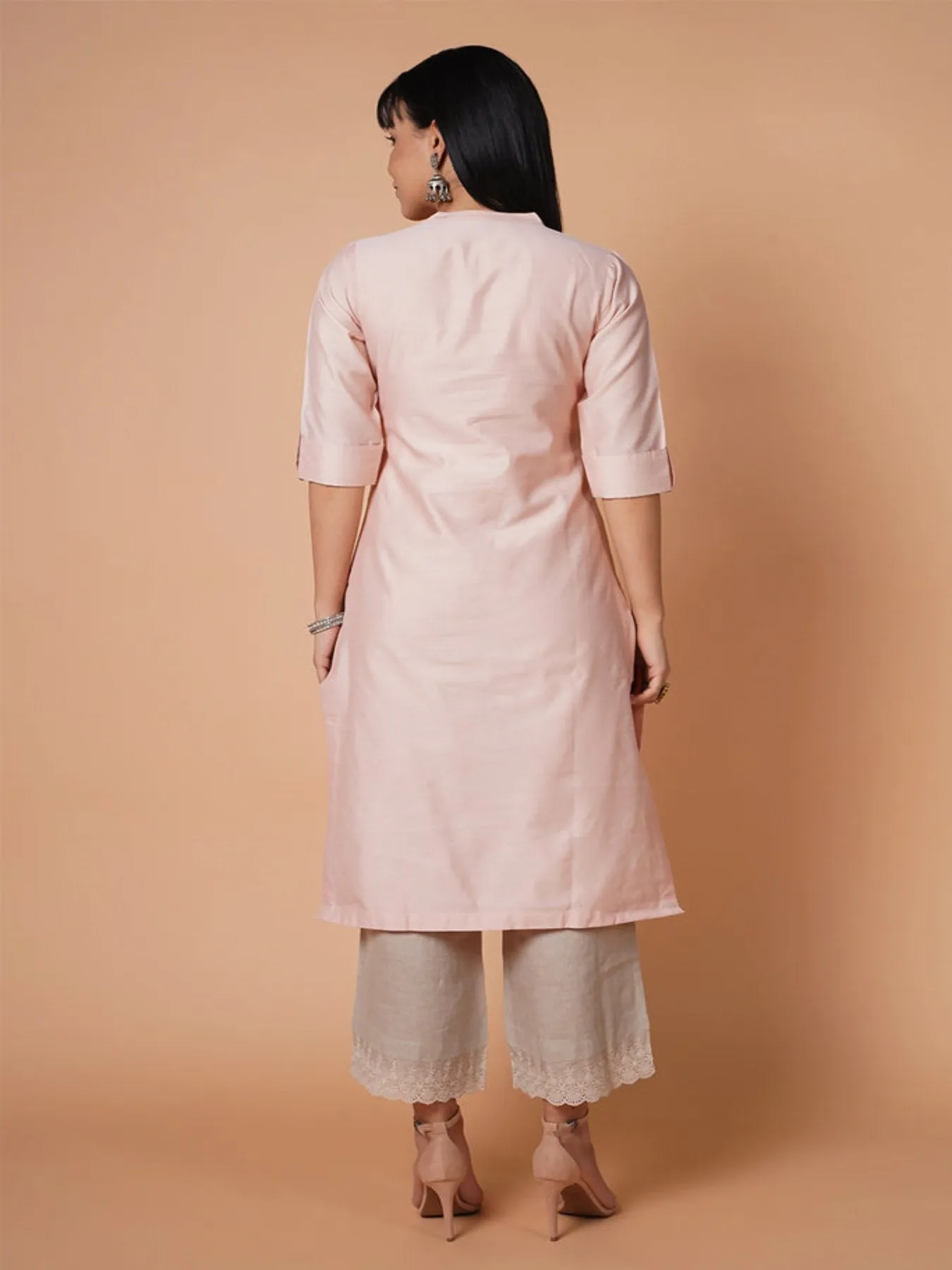 Leafy Chanderi  Kurta