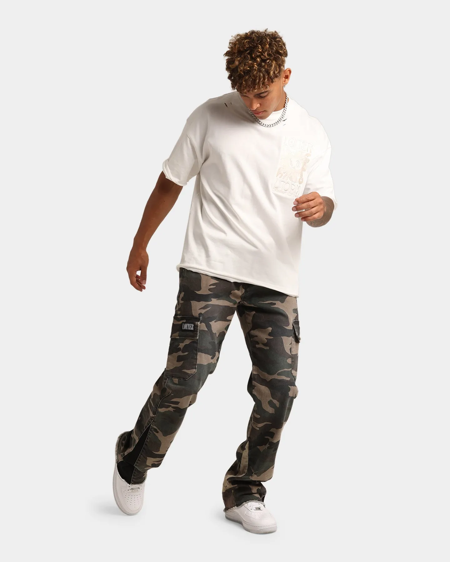 Loiter Tracker Flare Cargo Pants Camo