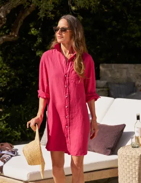 MARY Hot Pink, Washed Linen