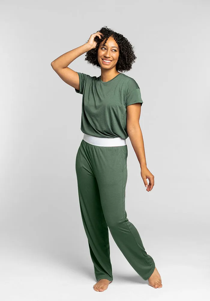 Maya Lounge Pants - Duck Green