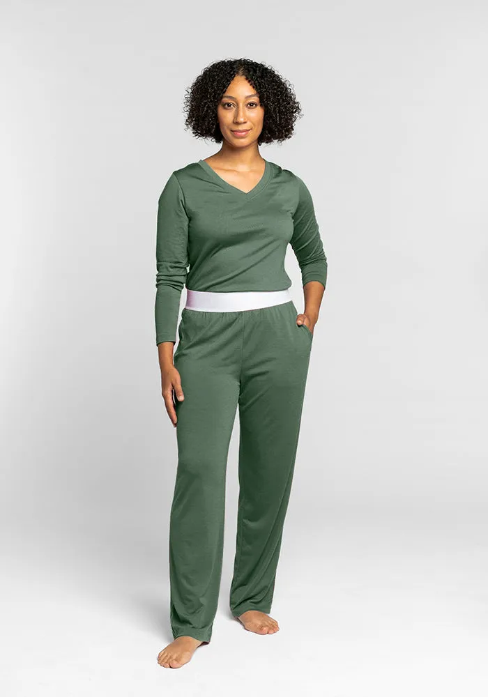 Maya Lounge Pants - Duck Green