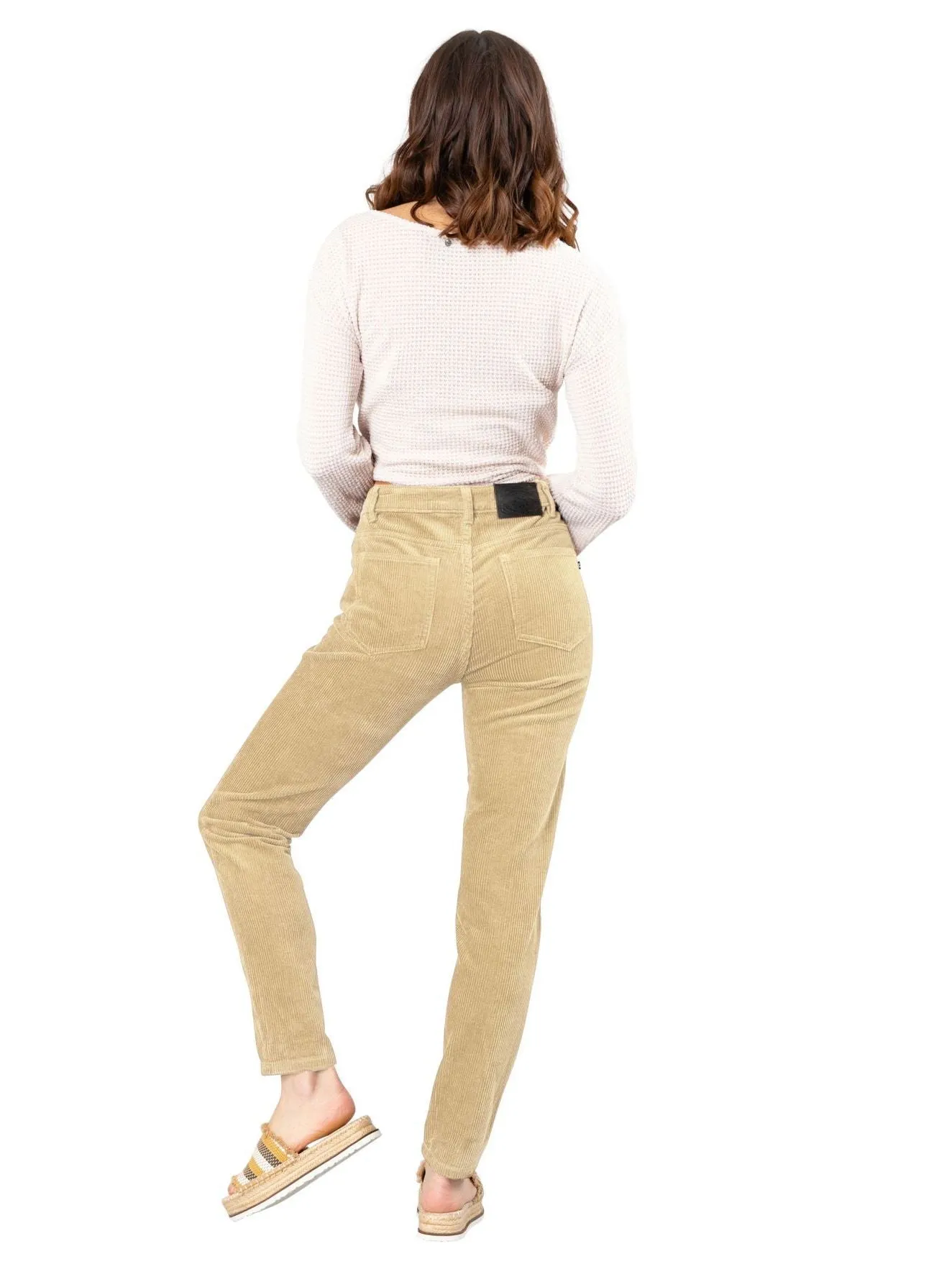 Mazey High Slim Straight Pant - Light Fennel