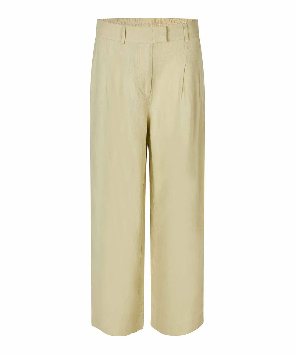 Perli Wide-Leg Linen Pants