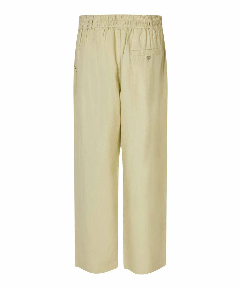 Perli Wide-Leg Linen Pants