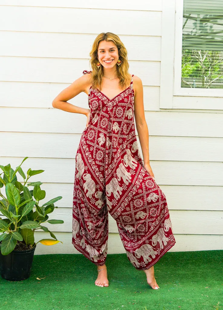 Red Elephant Jumpsuit