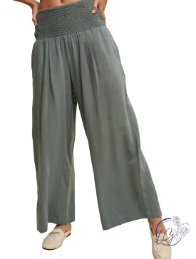 Resort Ready Smocked Linen Pants