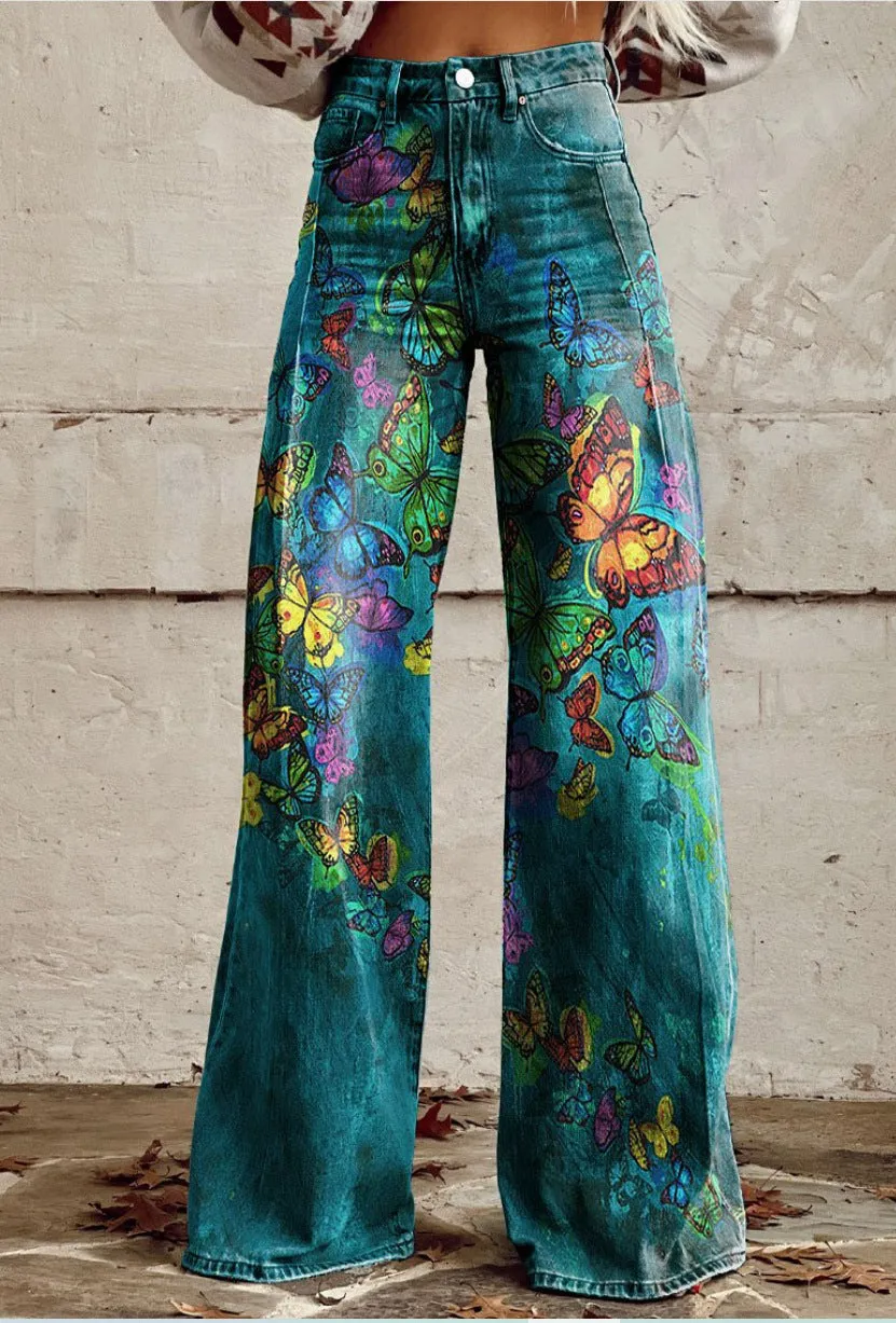 Skinny colorful flowered Loose Pant