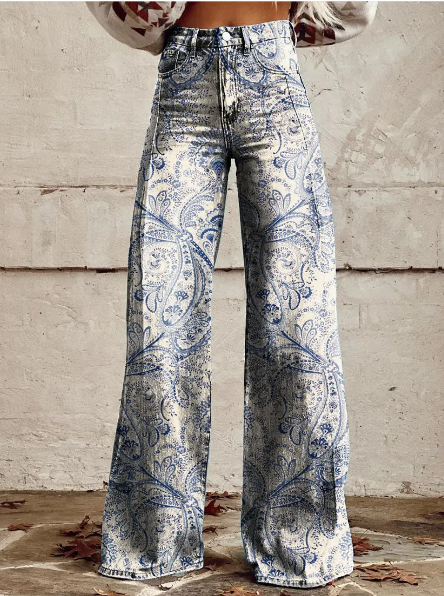 Skinny colorful flowered Loose Pant