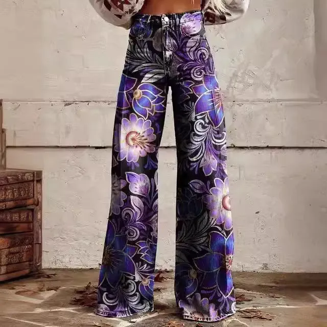 Skinny colorful flowered Loose Pant