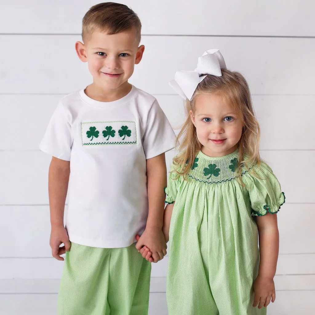 Smocked Shamrock Pant Set