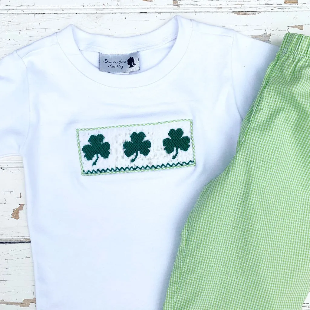 Smocked Shamrock Pant Set