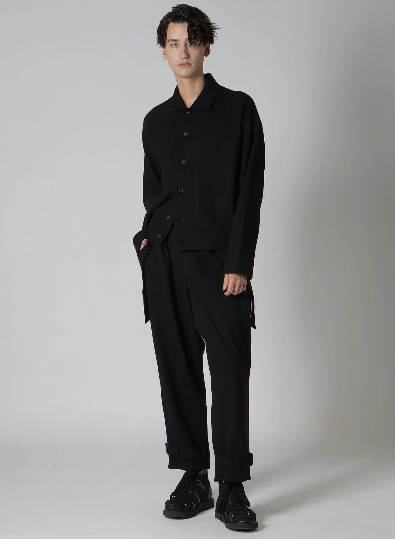 SOFT JERSEY HEM TAB PANTS