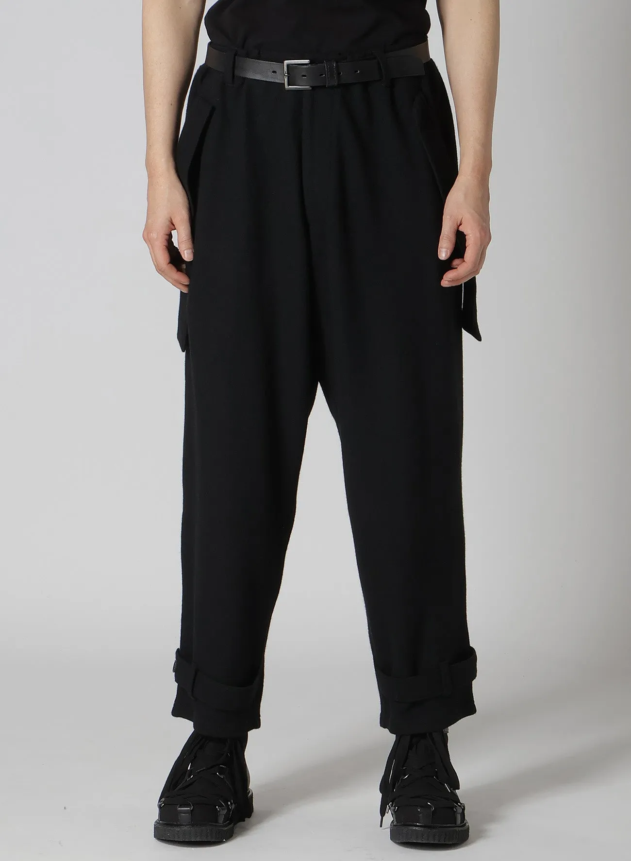 SOFT JERSEY HEM TAB PANTS