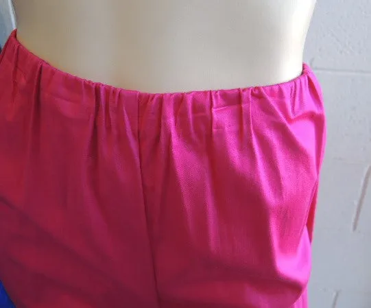 Swish Cotton Blend Stretch Pants (Hot Pink or Royal Blue)