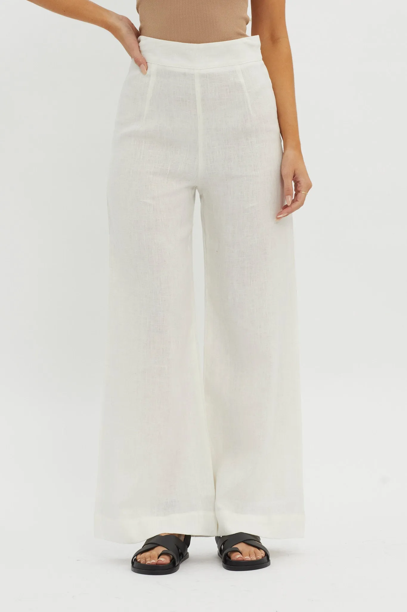 Wanda Wide Leg Pants White