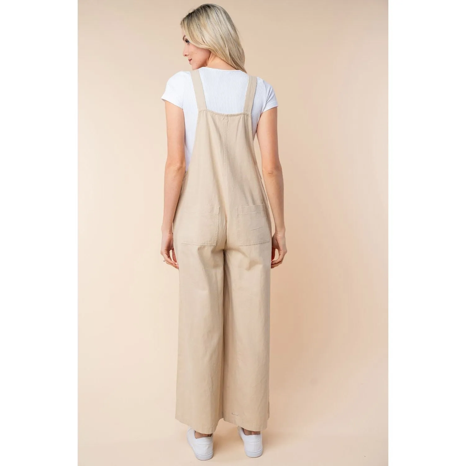 White Birch Sleeveless Wide Leg Jumpsuit